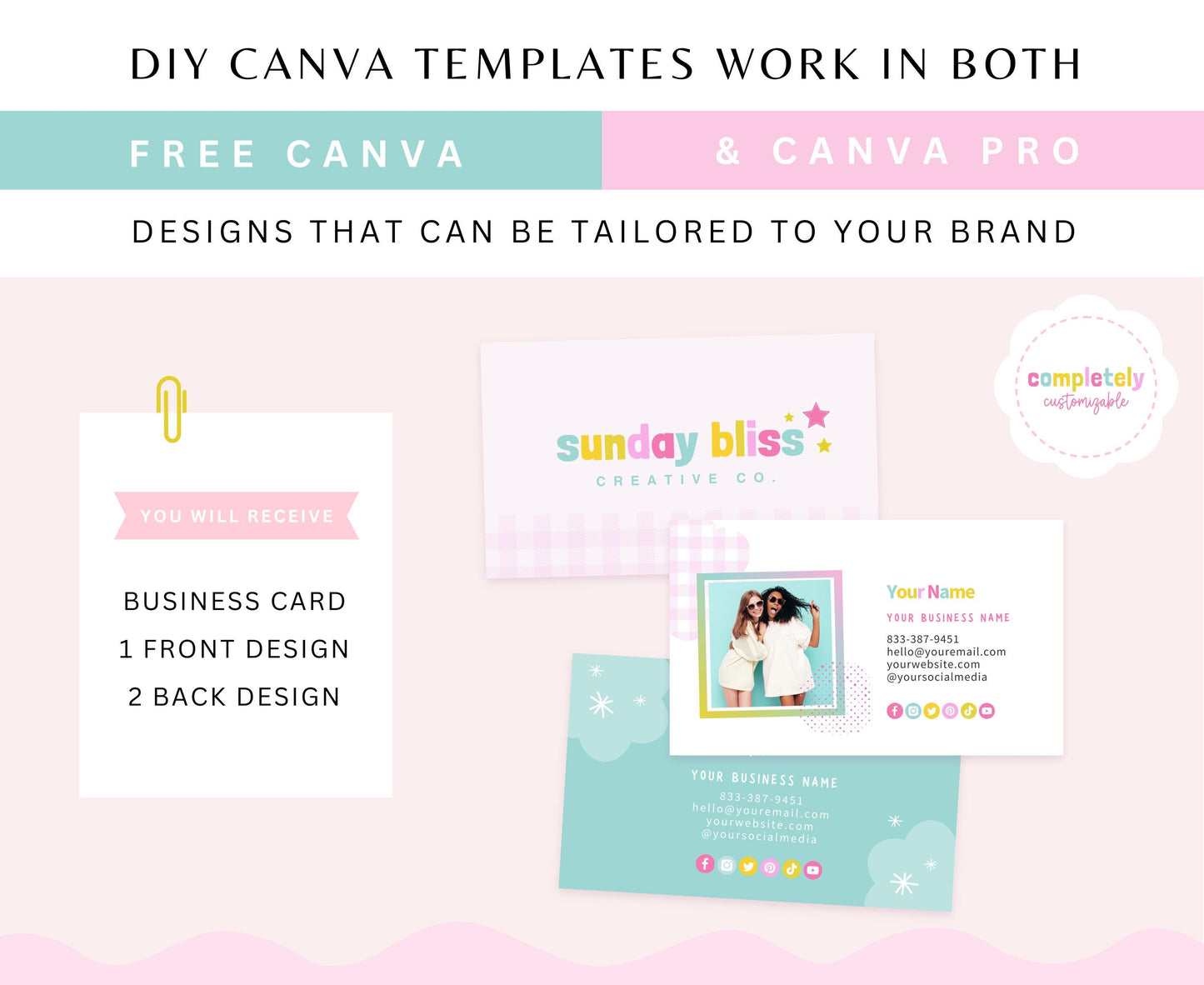 SUNDAY BLISS BUSINESS CARD TEMPLATE