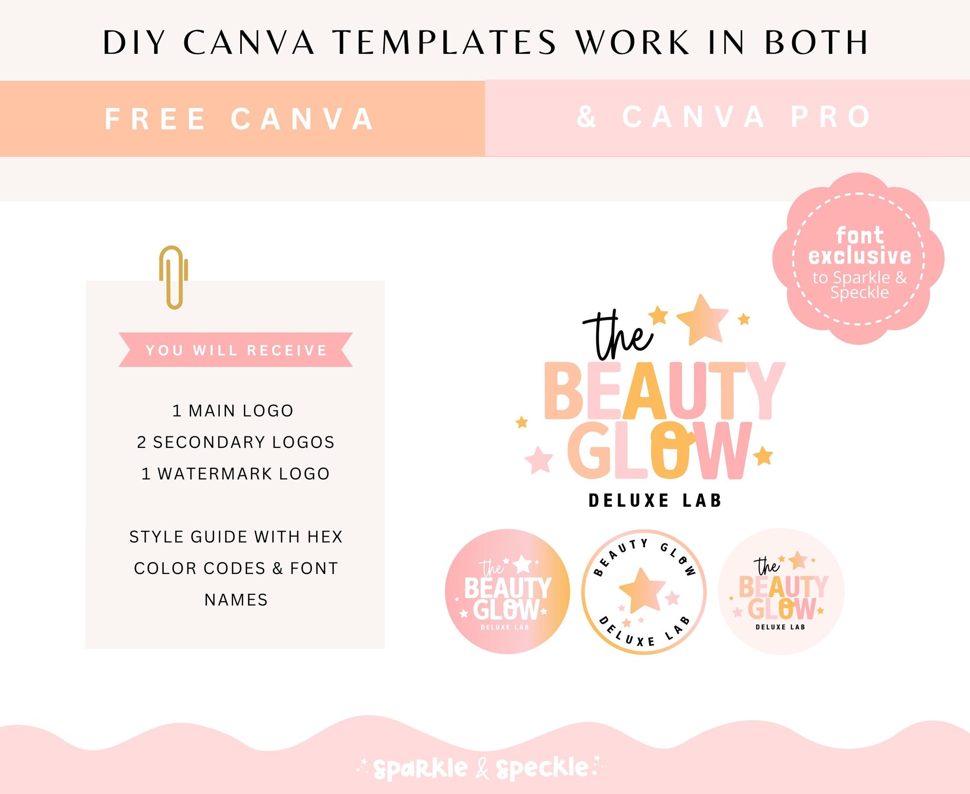 THE BEAUTY GLOW LOGO TEMPLATE