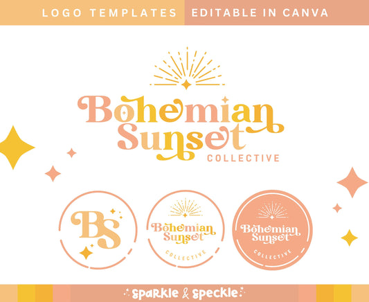 BOHEMIAN SUNSET LOGO TEMPLATE