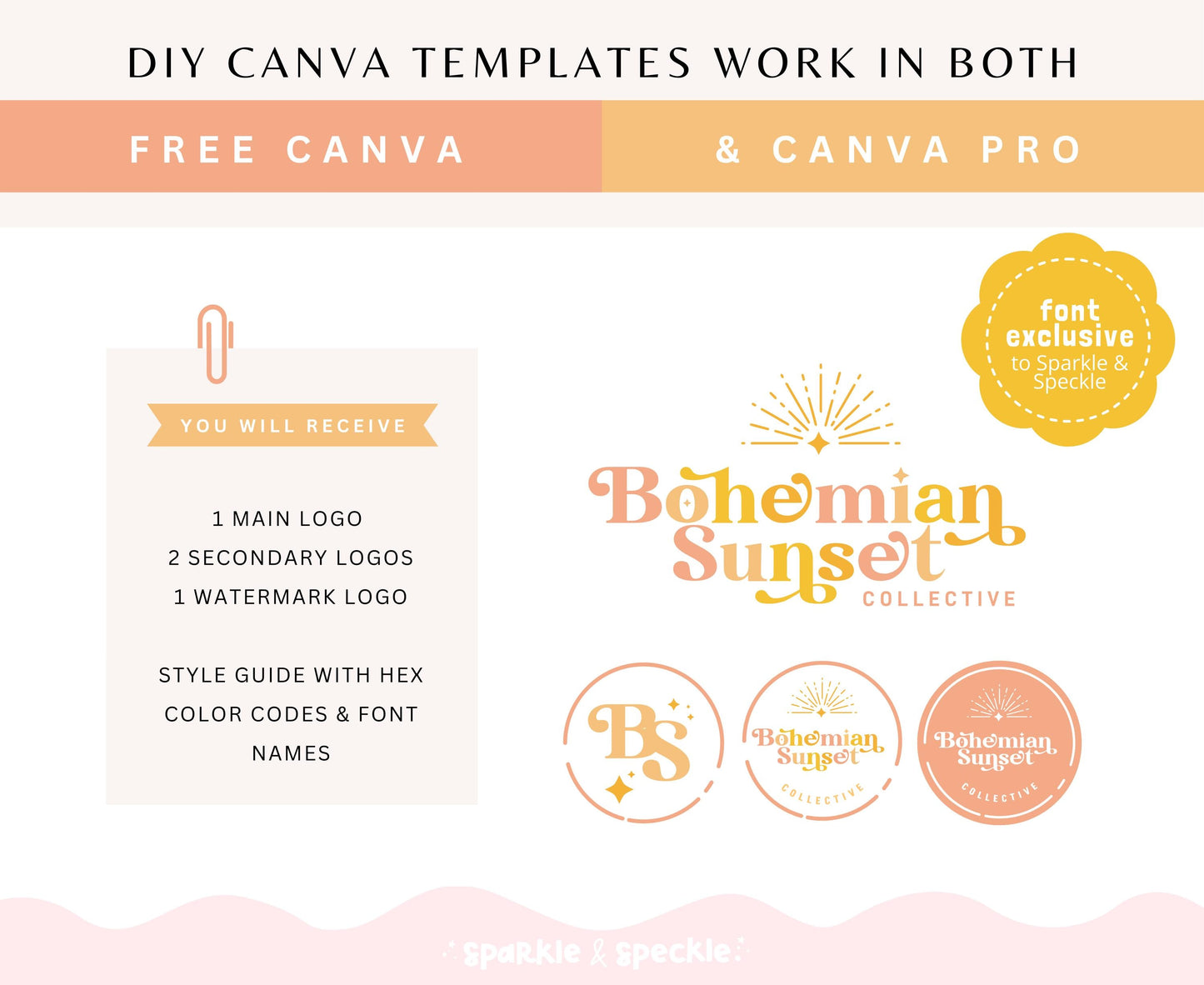 BOHEMIAN SUNSET LOGO TEMPLATE