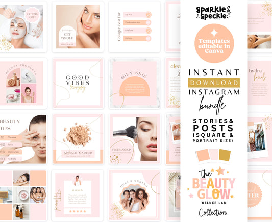 THE BEAUTY GLOW INSTAGRAM BUNDLE TEMPLATES