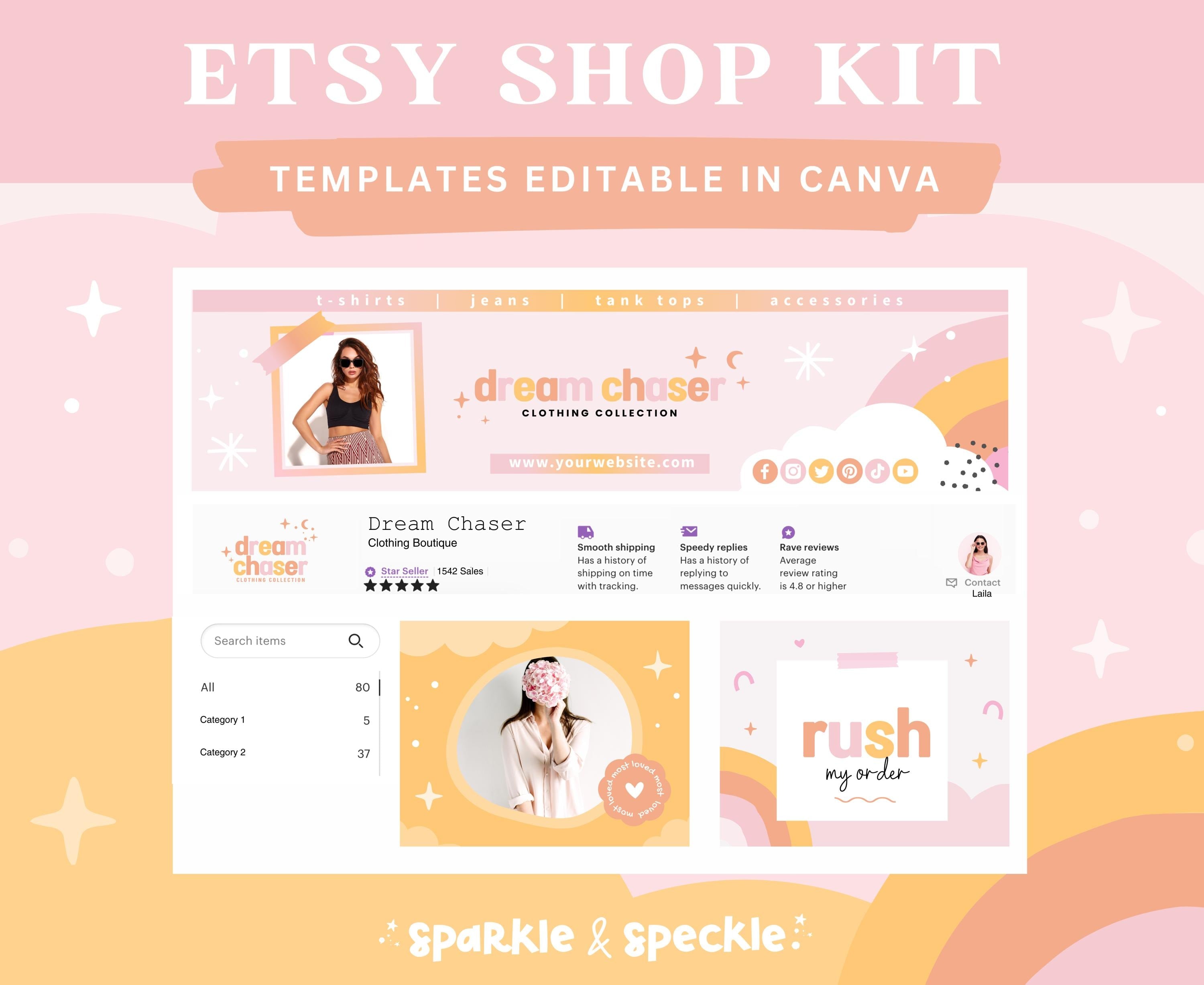 DREAM CHASER ETSY SHOP TEMPLATES