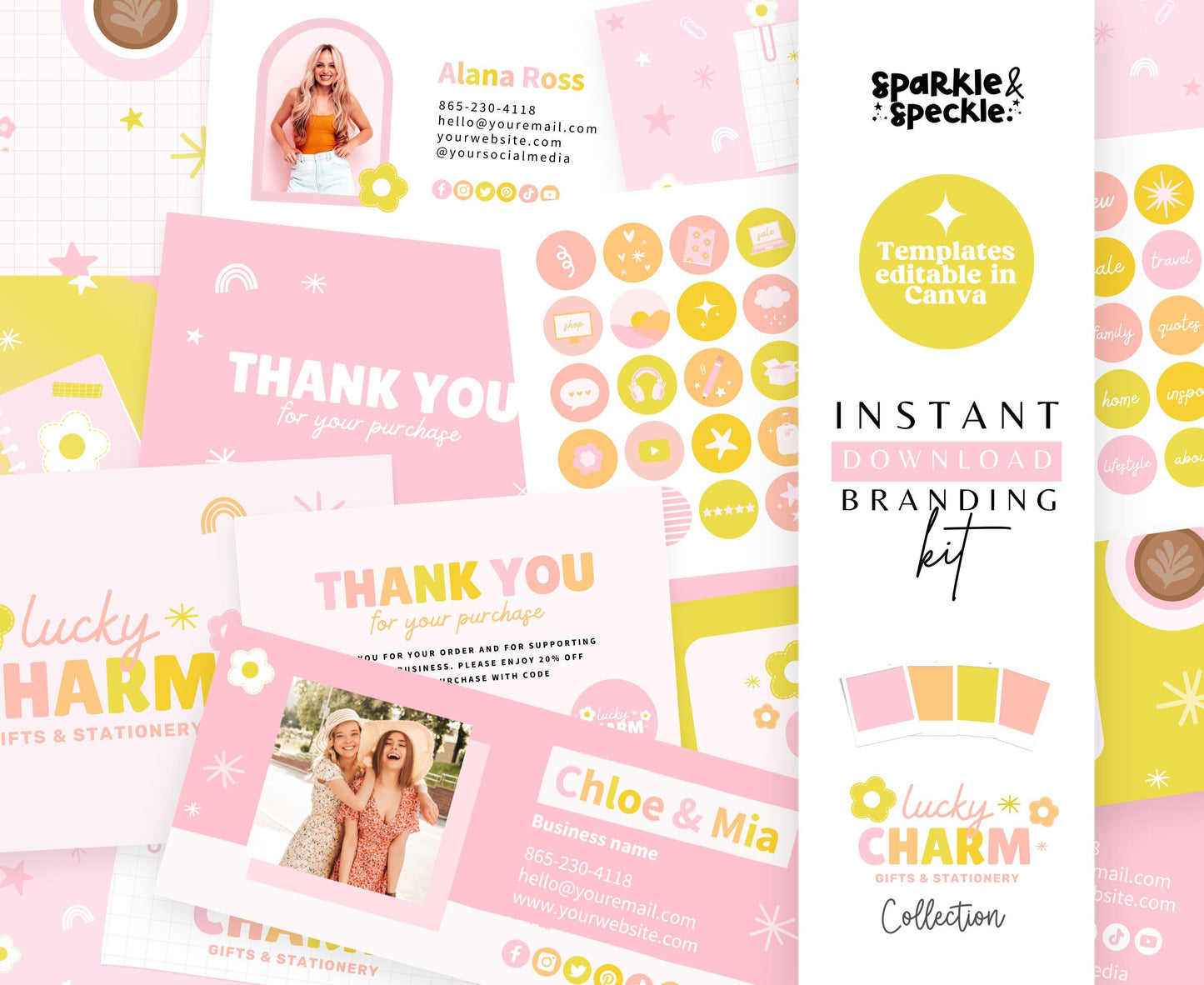 LUCKY CHARM BUSINESS BRANDING KIT TEMPLATES