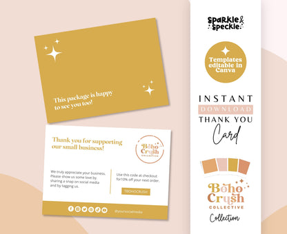 BOHO CRUSH THANK YOU CARD TEMPLATE