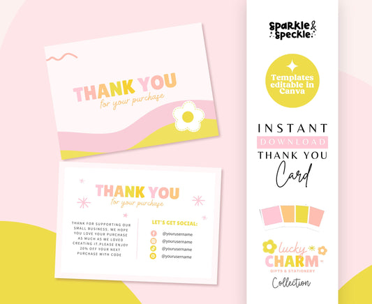 LUCKY CHARM THANK YOU CARD TEMPLATE