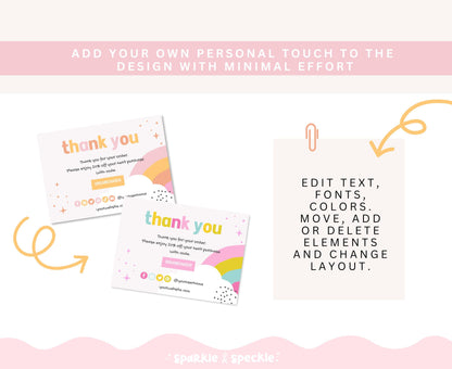 DREAM CHASER COLORFUL THANK YOU CARD TEMPLATE