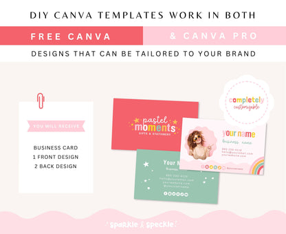 PASTEL MOMENTS BUSINESS CARD TEMPLATE