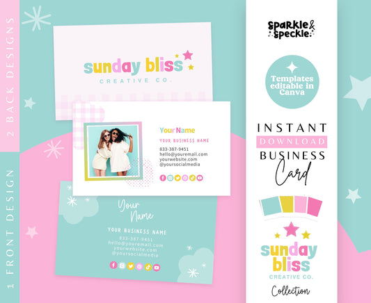 SUNDAY BLISS BUSINESS CARD TEMPLATE