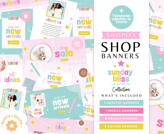 SUNDAY BLISS SHOPIFY STORE BANNER TEMPLATES